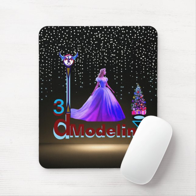 Beauty Cinderella 3D-modellering - Musmatta (Med mus)