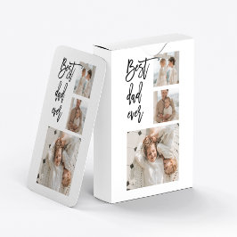 Beauty Collage Photo Best Pappa någonsin Gift Casinokort