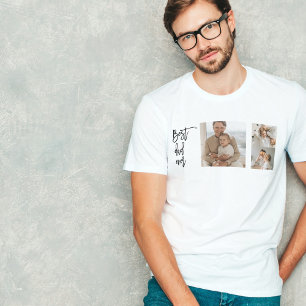 Beauty Collage Photo Best Pappa någonsin Gift T Shirt