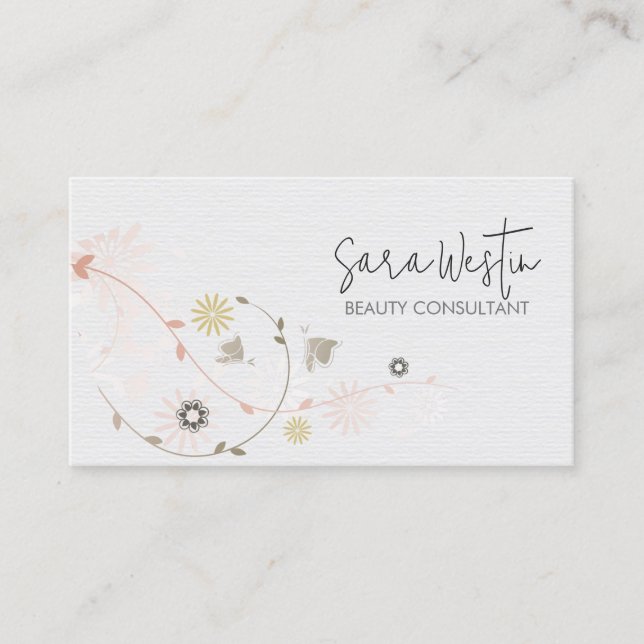 Beauty Consultant Beautician Visitkort (Framsida)