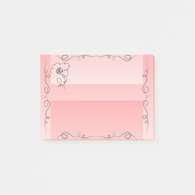 Beauty Coral Sticky Notes Post-it Block (Framsida)