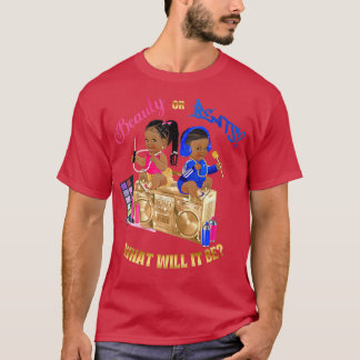 Beauty eller Beats Baby Gender Reveal Royal Blue H T Shirt