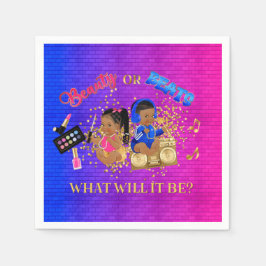 Beauty eller Beats Blue Shock rosa Guld Gender Rev Pappersservett