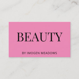 Beauty Esthetician fold Typography Mörk Rosa Visitkort