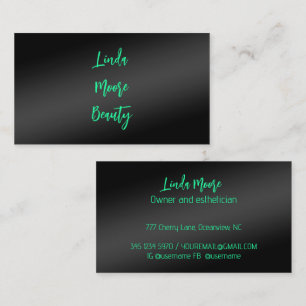 Beauty Esthetician Visitkort