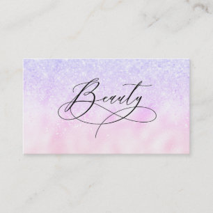 *~* BEAUTY Finare Script Rainbow Hologram Glitter Visitkort