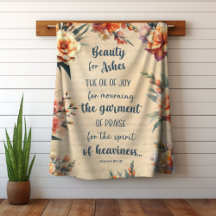 Beauty for Ashes, Grönt Text, Blommigt Christian