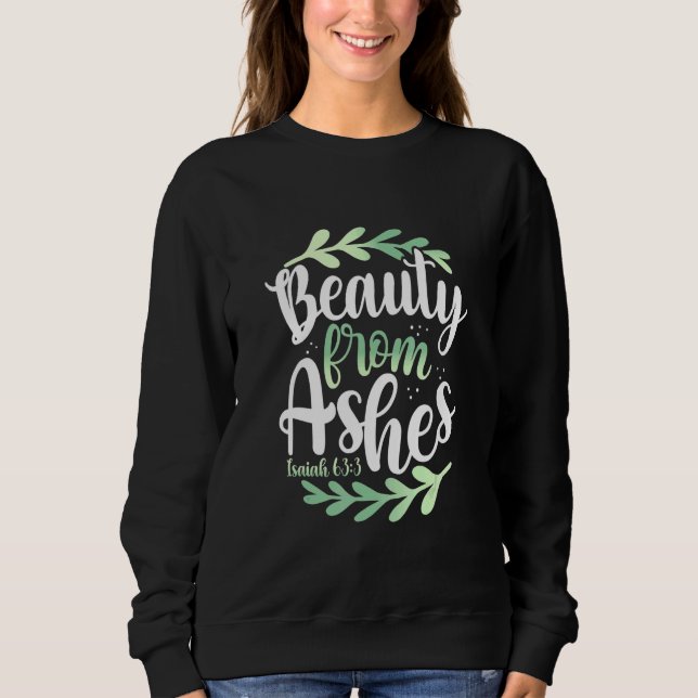 Beauty från Ashes Bible Verse Isaiah 633 Christian T Shirt (Framsida)