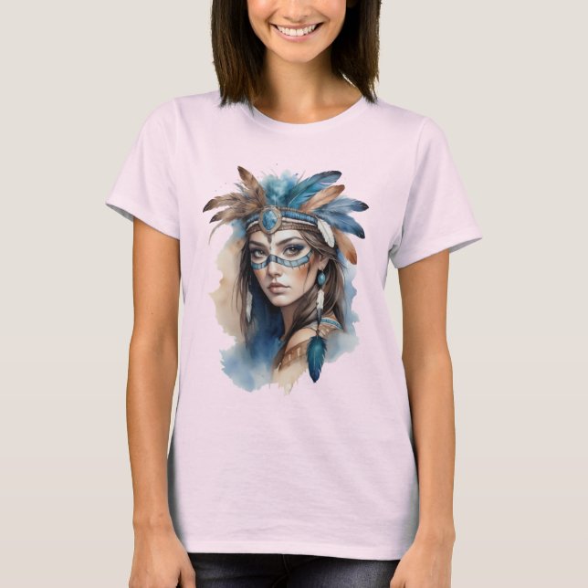 Beauty från vattenfärgsstammen: Bemhansk konst T Shirt (Framsida)