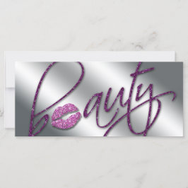Beauty Gift Certificate Makeup Artist Glitter