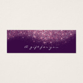 Beauty Gift Certificate Violet PinkLash Makeup Litet Visitkort