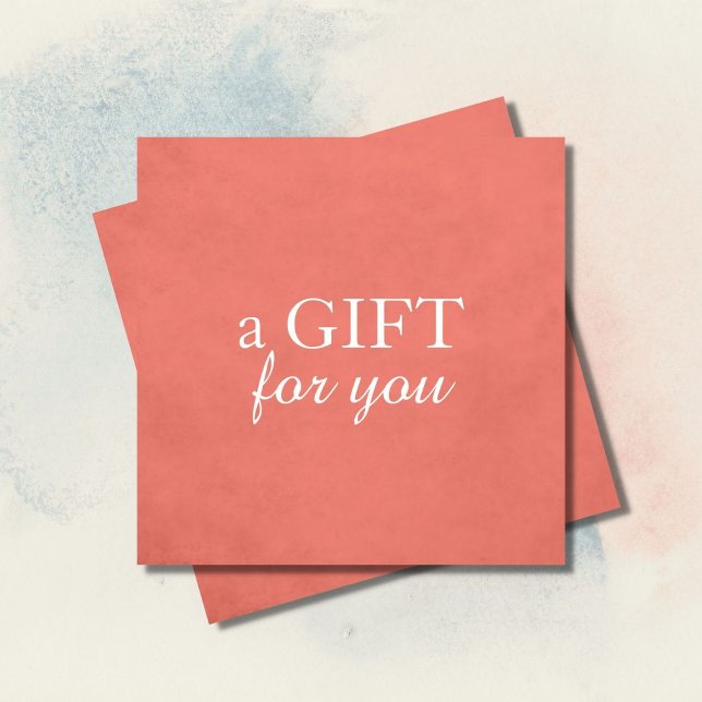 Beauty GiftCertificate för enkla Eleganter Struktu Fyrkantigt Visitkort (Skapare uppladdad)
