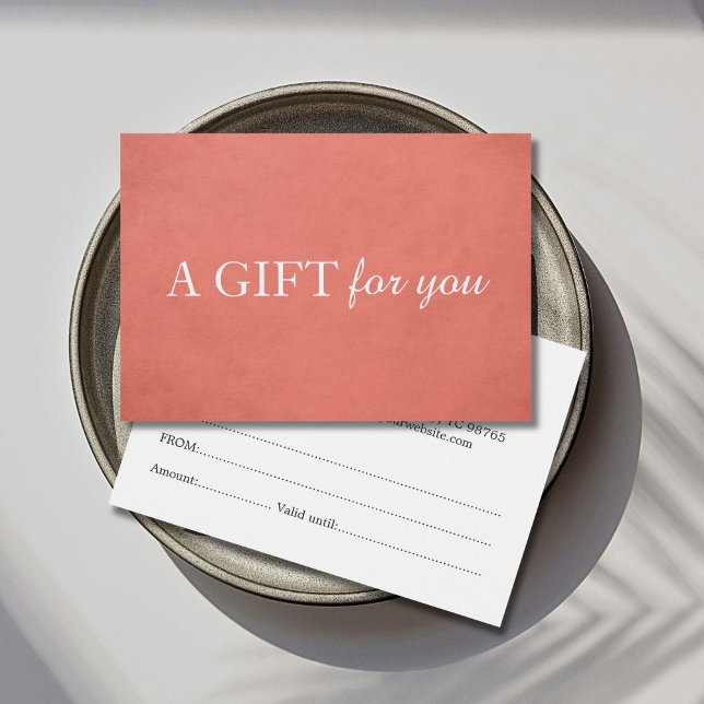 Beauty GiftCertificate för enkla Eleganter Struktu Visitkort (Skapare uppladdad)