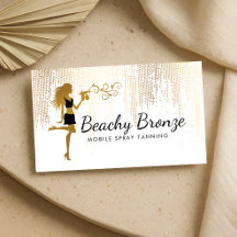 Beauty Girl Guld Bronze Rain Mönster Spray Tanning