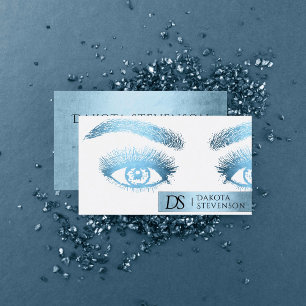 Beauty Glam Professionell Glitzy Robin Egg Blue Visitkort