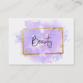 *~* BEAUTY - Glitter Guld Ram Lavender Glow Visitkort