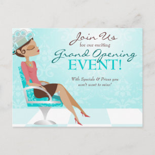 Beauty Goddess Salon Grand Open Inbjudan Vykort