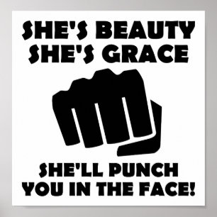 Beauty Grace Slår Funny Poster