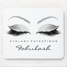 Beauty Grått White Lash silver Glitter