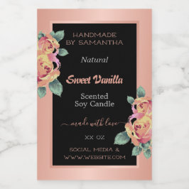 Beauty & Guld Black Product Packets Labels Mat Etikett