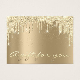 Beauty Guld Confetti Gift-certifikat Visitkort