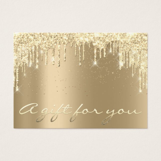 Beauty Guld Confetti Gift-certifikat Visitkort (Framsidan)
