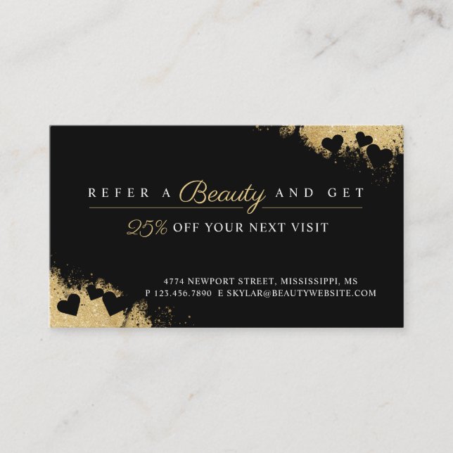 Beauty Guld Dusted Mascara Öga Lash Luxurious Rabattkort (Framsida)