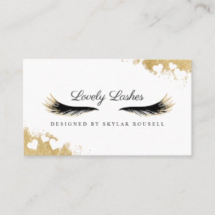 Beauty Guld Dusted Mascara Öga Lash Luxurious Visitkort