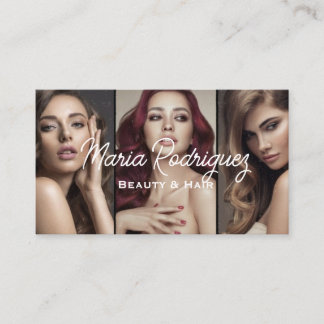 Beauty & Hair Salon Business Card Visitkort