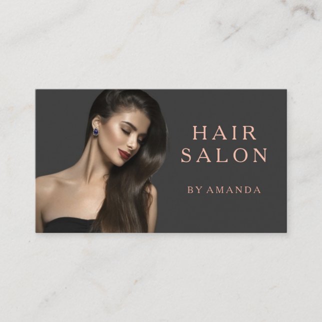 Beauty Hair Salon Business Card Visitkort (Framsida)