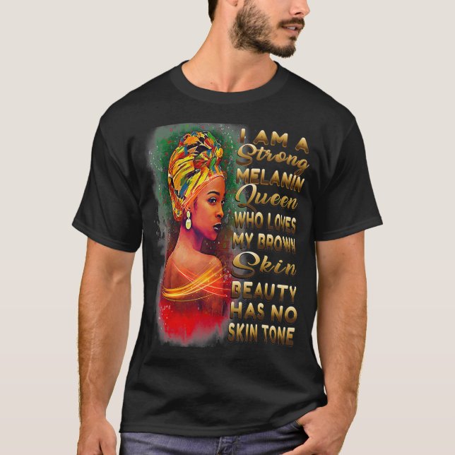 Beauty har ingen hudton afrikansk Melanin T Shirt (Framsida)