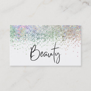 *~* BEAUTY Hologram Holograf Pastel Glitter Visitkort