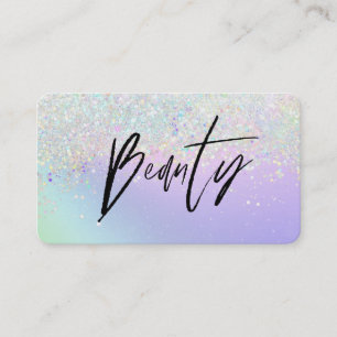 *~* BEAUTY . Hologram Holograph Rainbow Glitter Visitkort