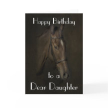 "BEAUTY" HORSE DAUGHTER GREETING Card