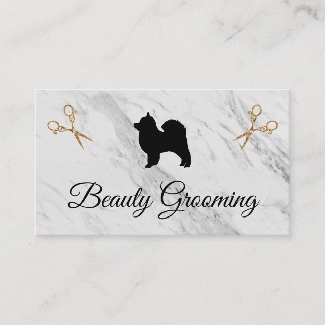 Beauty Hund Groomer Elite Shears Visitkort (Framsida)
