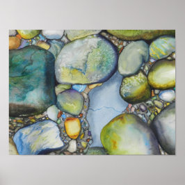 Beauty i floden Sten Poster