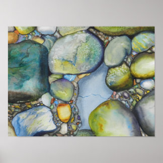 Beauty i floden Sten Poster