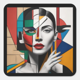 Beauty in Art Fyrkantigt Klistermärke
