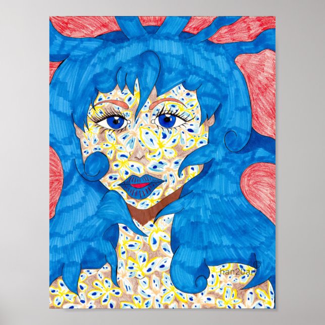 Beauty in Blue Poster (Framsidan)