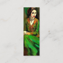 Beauty in Grönt Bookmark Mini Visitkort