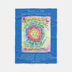 Beauty in Life Cancer Dikt Chemo Fleece Blanket