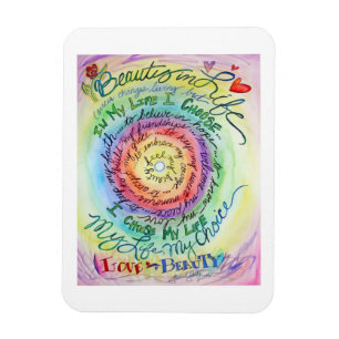 Beauty in Life Rainbow Cancer Dikt Art Magnets Magnet