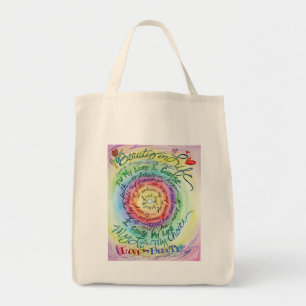 Beauty in Life Rainbow Cancer Tote bags Tygkasse