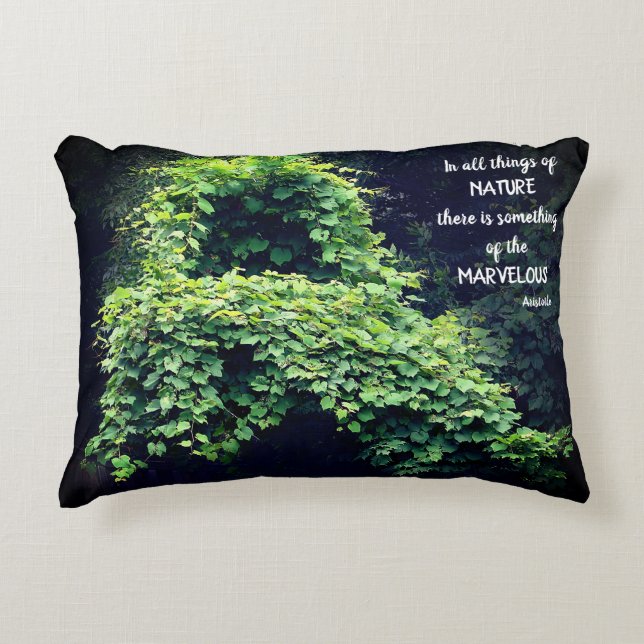 Beauty In Nature Vines Inspirational Quote  Prydnadskudde (Framsidan)
