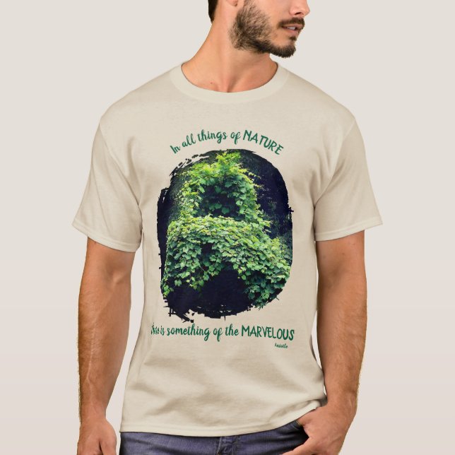 Beauty In Nature Vines Inspirational Quote  T Shirt (Framsida)