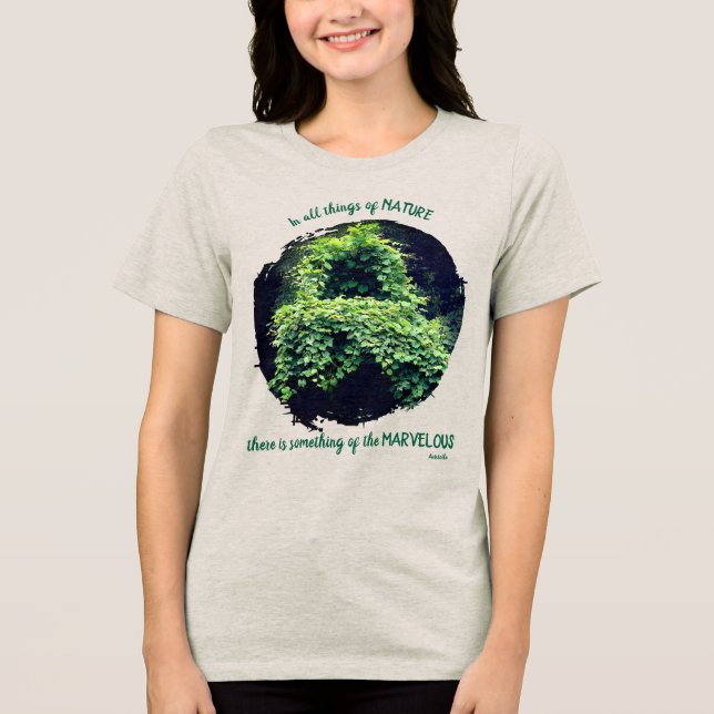Beauty In Nature Vines Inspirational Quote  T Shirt (Framsida)