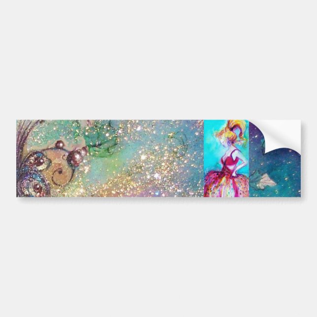 BEAUTY IN ROSA DRESS/Magic Butterfly Plant Bildekal (Framsidan)