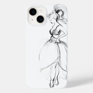 BEAUTY IN WHITE DRESS Black White Teckning