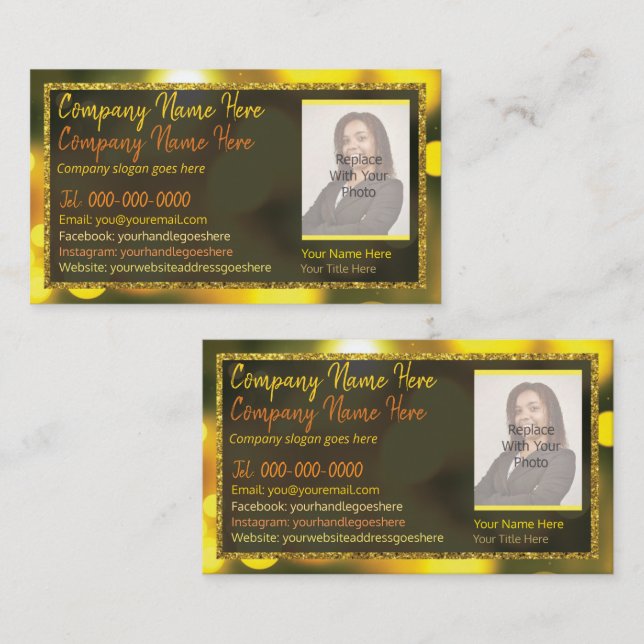 Beauty Industry Hair, Nagel, Makeup, Lash, Photo Visitkort (Fram/baksida)