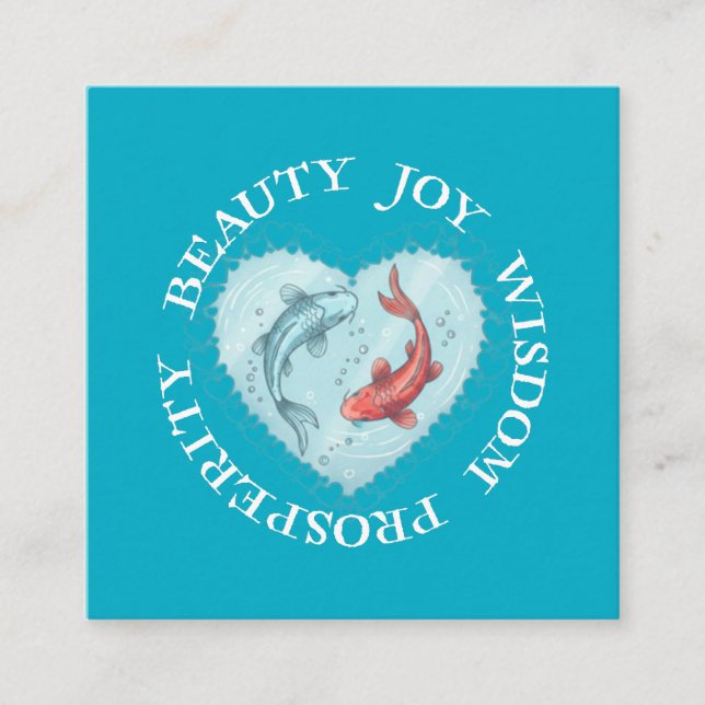 Beauty , Joy, Wisdom Prosperity Koi  Tilläggskort (Framsida)